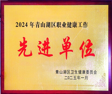 2024年度南昌市青山湖区职业健康工作先进单位